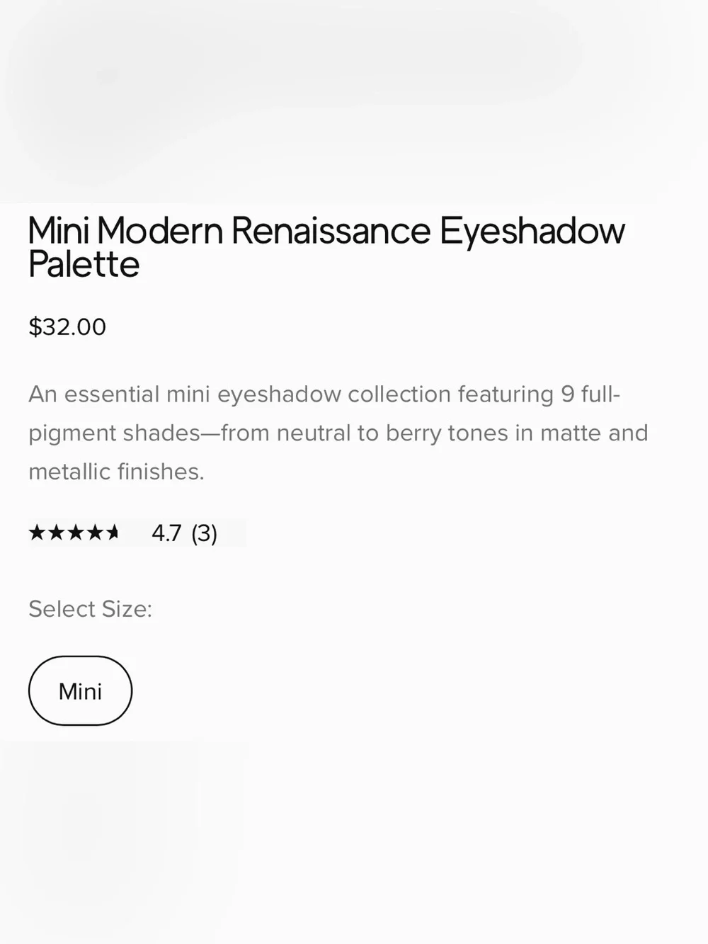 Anastasia Beverly Hills MINI MODERN RENAISSANCE EYESHADOW PALETTE NIB